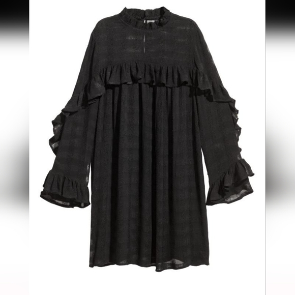 H&M Black Ruffle Sheath Dress - Picture 6 of 6
